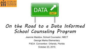 A Data Driven School Counseling Program