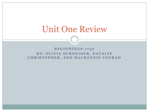 Unit One Review