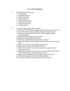 U.S. Ch. 8 S4 Assignment Identify/Define the following