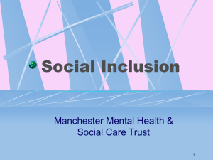 Social Inclusion - IRIS Early Intervention in Psychosis
