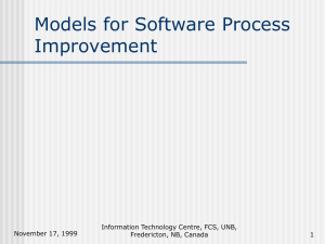Models for Software Process Improvement