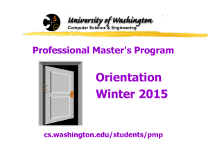 Professional Master's Program - Computer Science & Engineering