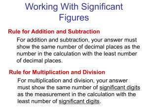 Sig Figs and Scientific Notation