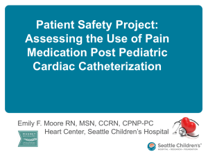 Patient Safety Project: Assessing the Use of Pain Medication Post