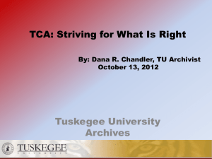 TCA and What is Right - Tuskegee University Archives Repository