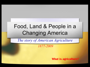 Food, Land & People in a Changing America