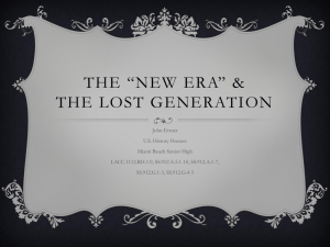 The *New Era* & The Lost Generation