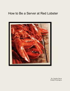 How to Be a Server at Red Lobster - Natasha Garcia E