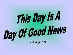 A Day Of Good News