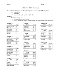 Printables Lord Of The Flies Vocabulary Worksheet lord of the flies compelled falter cordon name block vocabulary on another sheet of