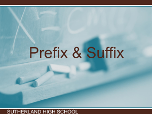 Prefix and Suffix