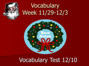 Vocabulary Week 11/29-12/3