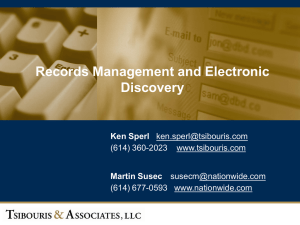 Records Management and Electronic Discovery