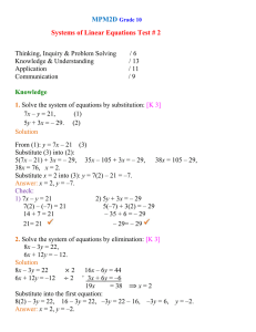 MPM2D Systems of Linear Equations Test 2
