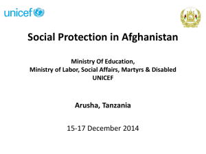 Social protection in Afghanistan [PPT]