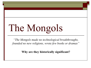 Mongols Notes - Ms. Costas' History Class