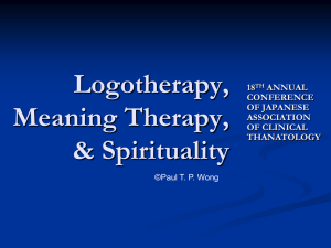 What is Meaning Therapy?