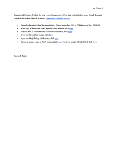 Documented Sentence Outline Template WORD VERSION