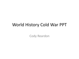 World History Cold War PPT - Reading Community Schools