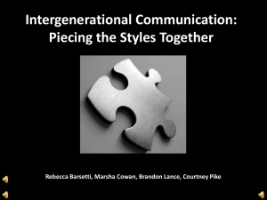 Intergenerational Communication: Piecing the