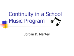 Continuity in a School Music Program