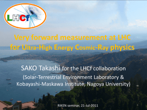 Very forward measurement at LHC for Ultra-High Energy