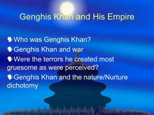 Genghis Khan and the Mongols