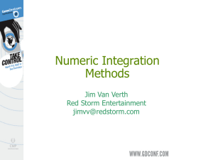 Numeric Integration Methods - Essential Math for Games Programmers