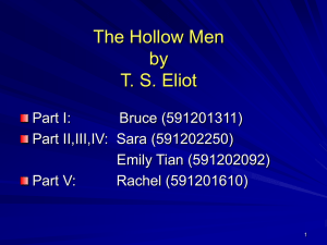 Eliot's The Hollow Man