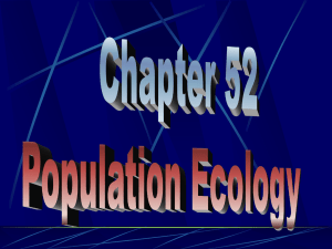 Population Ecology Chap 52 AP Bio