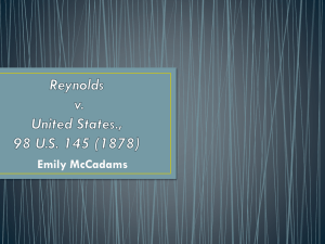 Reynolds v. United States., 98 U.S. 145 (1878)