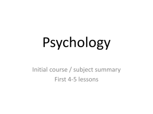 Psychology Intro
