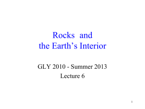 rocks and the earth's interior - FAU