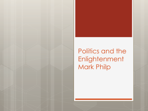 Politics and the Enlightenment Mark Philp