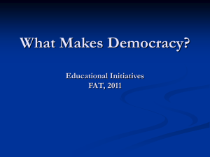 What Makes Democracy? - Educational Initiatives