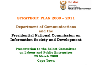 information society and development (isad) plan