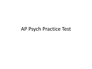 2004 AP Psych Test - Solon City Schools