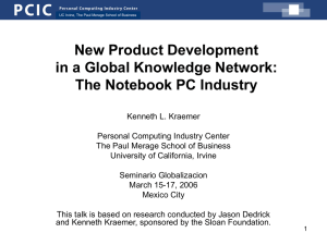 New Product Development in a Global Knowledge Network