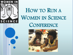 How to Run a Women in Science Conference