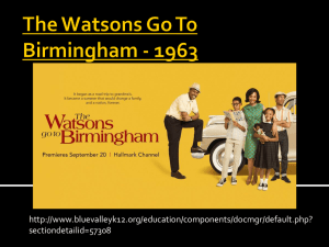 The Watsons Go To Birmingham - 1963