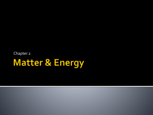 Matter & Energy - Ms Brown's Chemistry Page