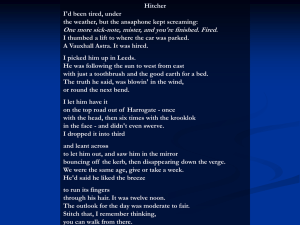 Hitcher By Simon Armitage - St Cuthbert Mayne GCSE English
