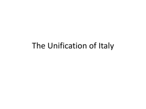 The Unification of Italy - Great Valley School District