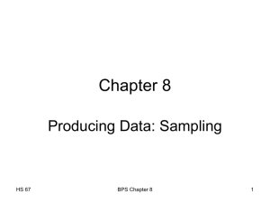 8: Producing data: sampling