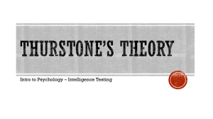 Thurstone*s Theory