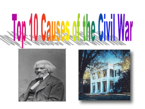 top 10 causes of the civil war