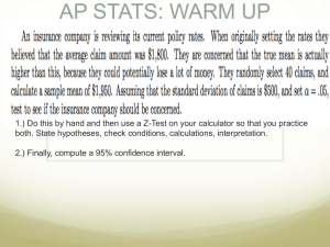 AP STATS: WARM UP