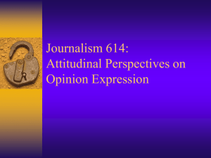 Attitudes & Opinions - School of Journalism and Mass Communication