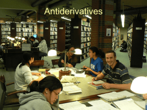 Antiderivatives