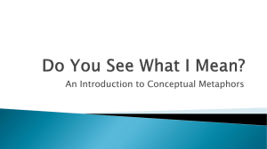 An Introduction to Conceptual Metaphors